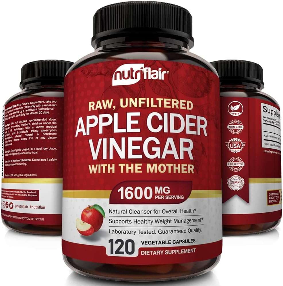 Apple Cider Vinegar Capsules with The Mother - 120 Vegan ACV Pills - Best Supplement for Healthy Weight Loss, Diet, Keto, Digestion, Detox, Immune - Powerful Cleanser & Appetite Suppressant Non-GMO - Image 4
