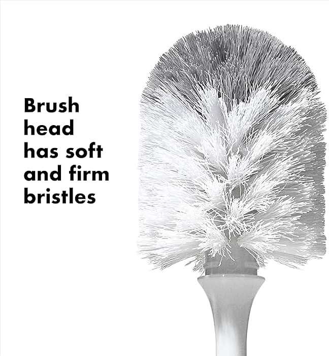 OXO Tot Baby Bottle Brush with Nipple Cleaner, Gray, Soft Bristle Touch, Ideal for Glass Baby Bottle - Image 3
