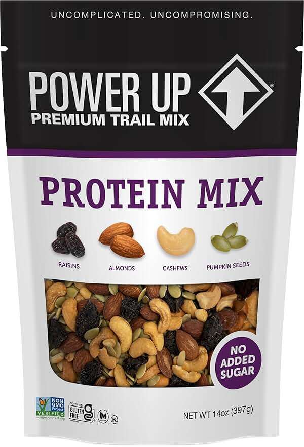 Power Up Premium Trail Mix - Protein Packed 14oz, No Added Sugar, Made Without Peanuts, Gluten Free, Vegan, Non-GMO - Image 1
