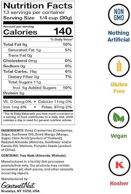 Power Up Trail Mix, Mega Omega Trail Mix, Non-GMO, Vegan, Gluten Free, No Artificial Ingredients, Gourmet Nut, 14 Ounce Bag - Image 3
