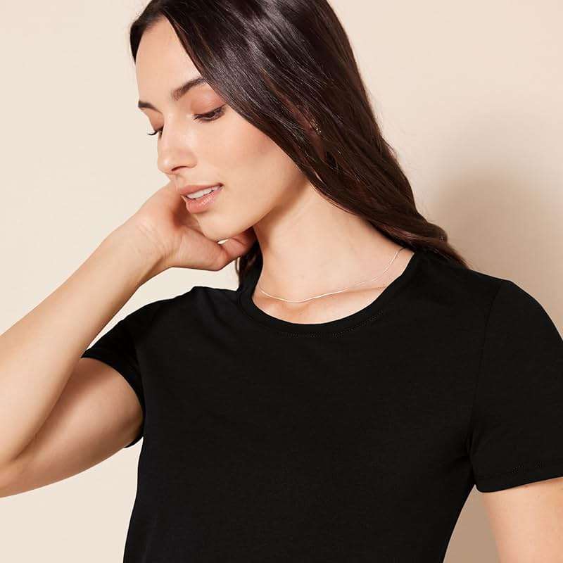 Amazon Essentials Women's Regular-Fit Short-Sleeve T-Shirt (Crewneck and V-Neck Options), Multipacks - Image 5