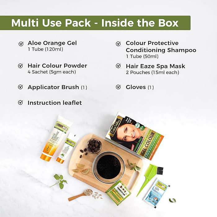 Indus Valley Natural Organic Damage Free Gel Hair Color | Organic Hair Dye, Ammonia Free, Vegan & Cruelty Free | Up to 100% Gray Coverage, Long Lasting Results |Dark Brown 3.0 (20gram+200ml) - Image 3