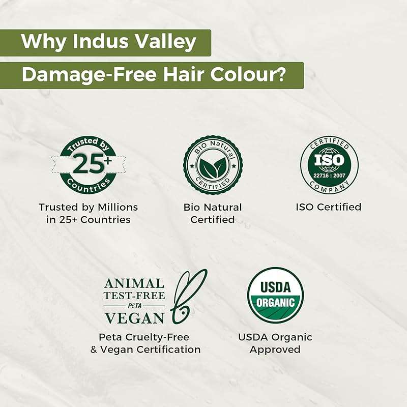 Indus Valley Natural Organic Damage Free Gel Hair Color | Organic Hair Dye, Ammonia Free, Vegan & Cruelty Free | Up to 100% Gray Coverage, Long Lasting Results |Dark Brown 3.0 (20gram+200ml) - Image 7