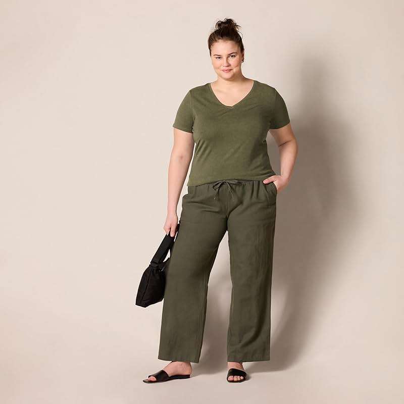 Amazon Essentials Women's Regular-Fit Short-Sleeve V-Neck T-Shirt, Multipacks - Image 7