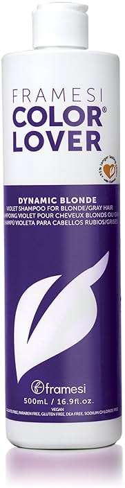 Framesi Color Lover Dynamic Blonde Purple Shampoo, Sulfate Free Shampoo, Color Treated Hair - Image 1