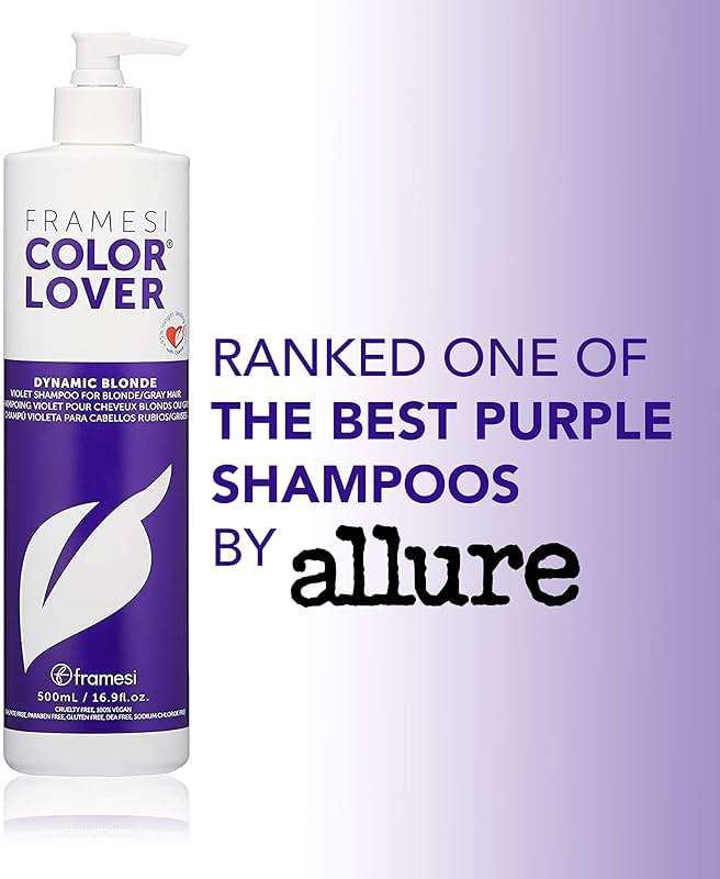 Framesi Color Lover Dynamic Blonde Purple Shampoo, Sulfate Free Shampoo, Color Treated Hair - Image 7