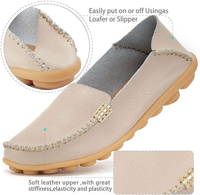 Ablanczoom Womens Loafers Flats Shoes: Comfort Round Toe Slip on Soft Moccasins Dressy Loafer for Driving Walking - Image 3