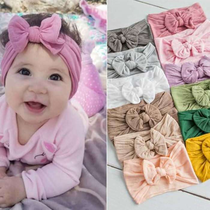CÉLLOT Super Stretchy Soft Knot Headbands with Hair Bows Head Wrap Hair Accessories For Newborn Baby Girls Infant Toddlers Kids - Image 6