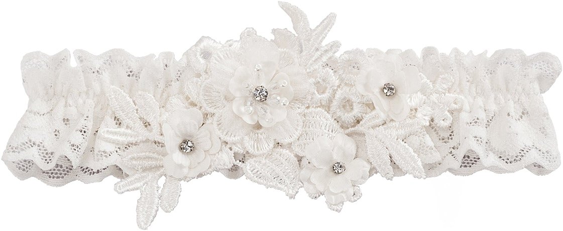 Ivy Lane Design Floria Bridal Garter, Ivory - Product Image