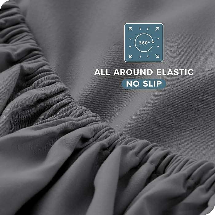 Bare Home Queen Sheet Set - 1800 Ultra-Soft Microfiber Queen Bed Sheets - Double Brushed - Deep Pockets - Easy Fit - 4 Piece Set - Bedding Sheets & Pillowcases (Queen, Grey) - Image 6