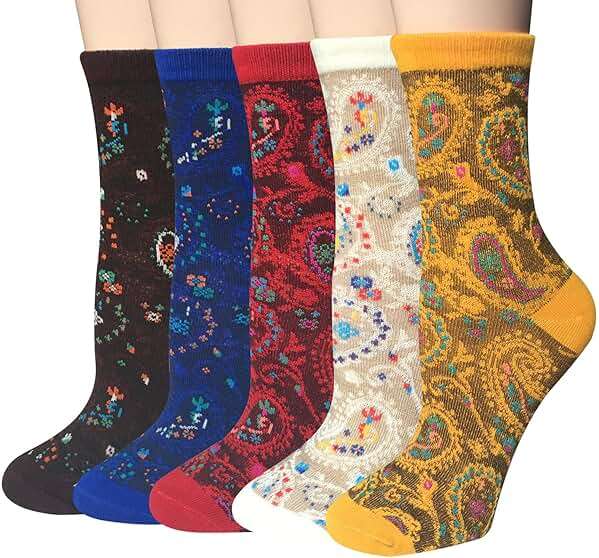 Chalier Womens Funny Socks Cozy Cute Printed Patterned Fun Socks Novelty Cat Dog Socks for Women - Image 1