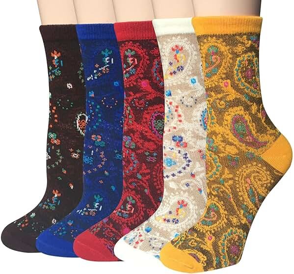 Chalier Womens Funny Socks Cozy Cute Printed Patterned Fun Socks Novelty Cat Dog Socks for Women - Product Image