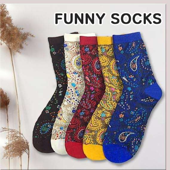 Chalier Womens Funny Socks Cozy Cute Printed Patterned Fun Socks Novelty Cat Dog Socks for Women - Image 2
