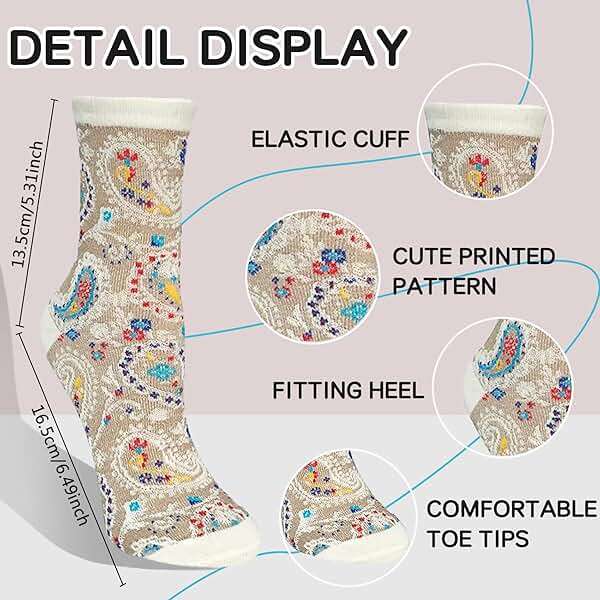 Chalier Womens Funny Socks Cozy Cute Printed Patterned Fun Socks Novelty Cat Dog Socks for Women - Image 3