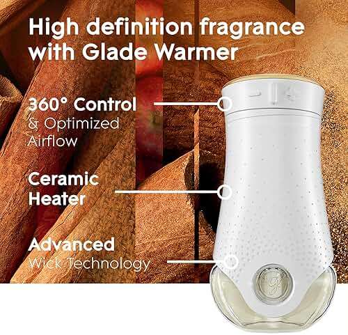Glade PlugIns Refills Air Freshener, Scented and Essential Oils for Home and Bathroom, Apple Cinnamon, 3.35 Fl Oz, 5 Count - Image 5