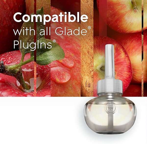 Glade PlugIns Refills Air Freshener, Scented and Essential Oils for Home and Bathroom, Apple Cinnamon, 3.35 Fl Oz, 5 Count - Image 9