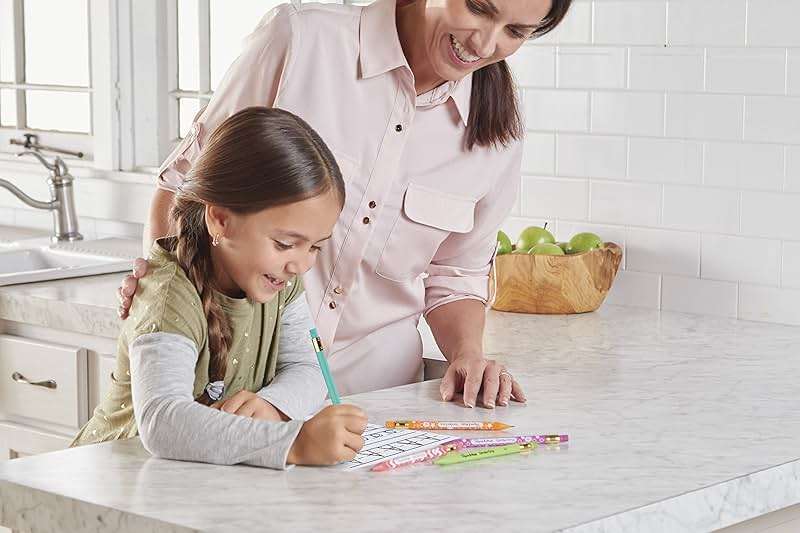 Paper Mate Handwriting Triangular Mechanical Pencil Set with Lead & Eraser Refills, 1.3mm, 8 Count - Back to School, Teacher Supplies, Home, Kids Writing, Fun Barrel Colors - Image 2