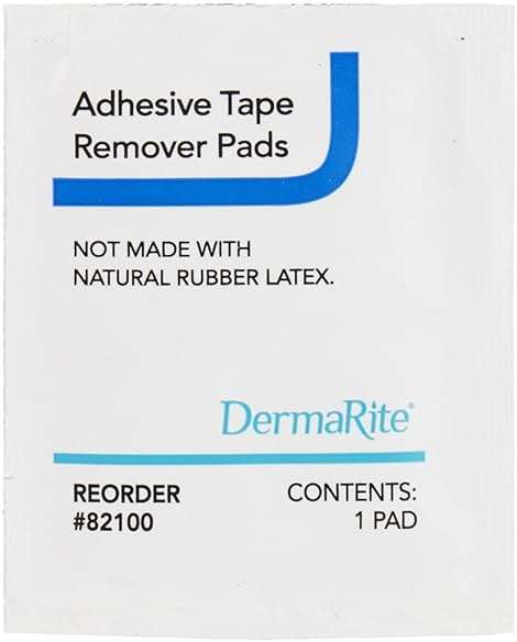 DermaRite Adhesive Tape Remover Pads - Remove Bandage and Patch Residue from Skin, Great for Ostomy Devices, 100 Pads - Image 2