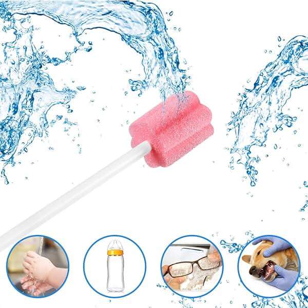 Disposable Untreated Oral Care Swabs, 250 Count (Pink+Plum) - Image 3