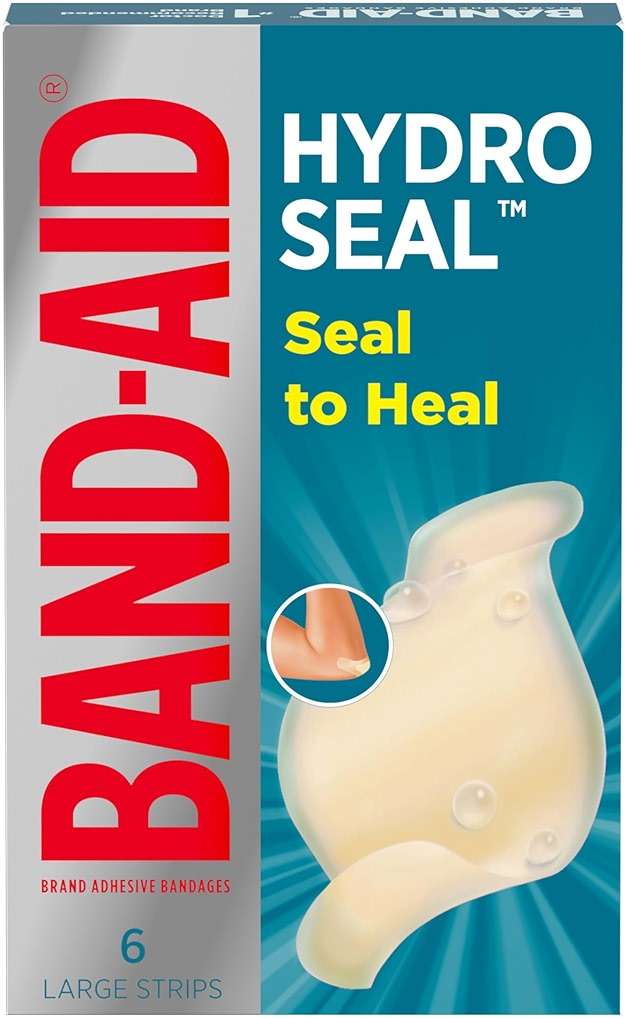 BAND-AID Brand Hydro Seal Adhesive Waterproof Bandages, Large Hydrocolloid Gel Patch for First Aid Support Better Healing for Minor Blisters, Cuts & Scrapes, 6 Count - Image 1