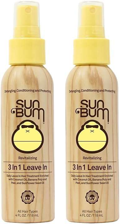 Sun Bum Sun Bum Revitalizing 3-in-1 Detangler Leave In Conditioner Vegan and Cruelty Free Detangling, Conditioning and Protecting Hair Spray 2 Pack - Product Image