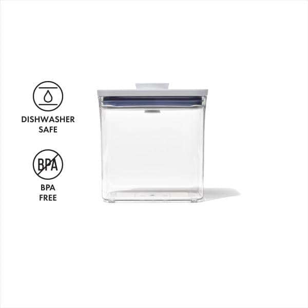 OXO Good Grips POP Container – Airtight 1.7 Qt for Coffee and More Food Storage, Rectangle, Clear - Image 8