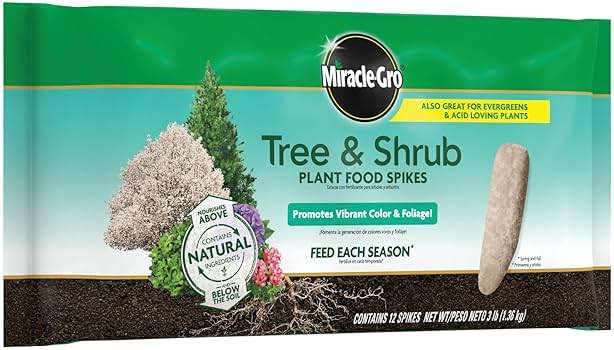Miracle-Gro Tree and Shrub Plant Food Spikes - Deciduous, Flowering & Evergreen Tree Fertilizer Spikes, Hydrangeas, and Acid-Loving Plants, 12 Count, 3 lb. - Image 7