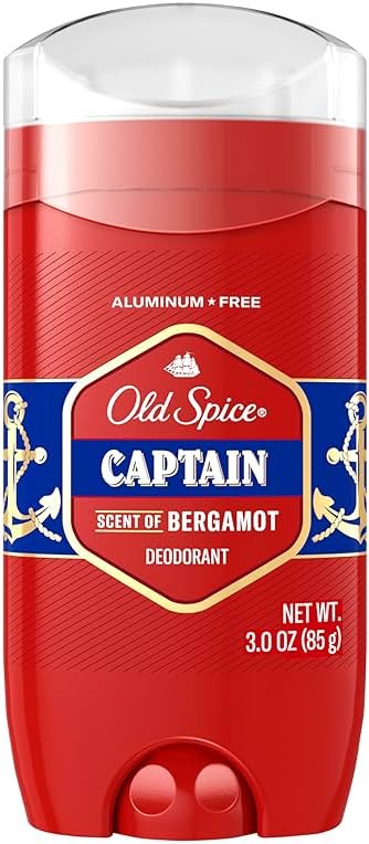 Old Spice Aluminum Free Deodorant for Men, 24/7 Odor Protection, 24/7 Freshness & Lasting Scent, Captain with Bergamot Scent, 3.0 oz - Product Image