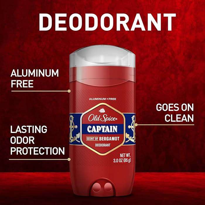 Old Spice Aluminum Free Deodorant for Men, 24/7 Odor Protection, 24/7 Freshness & Lasting Scent, Captain with Bergamot Scent, 3.0 oz - Image 2