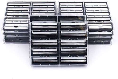 Taconic Shave 100 Twin Blade Razor Cartridges With Lubricating Strip - Compatible With All Gillette Trac 2 , G2, G II, Contour, Vector And Gillette Atra Razor Handles - Made In The Usa - Image 1