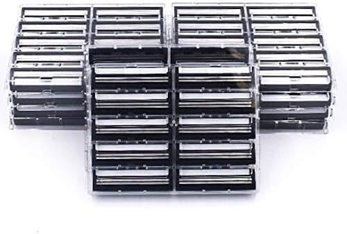 Taconic Shave 100 Twin Blade Razor Cartridges With Lubricating Strip - Compatible With All Gillette Trac 2 , G2, G II, Contour, Vector And Gillette Atra Razor Handles - Made In The Usa - Product Image