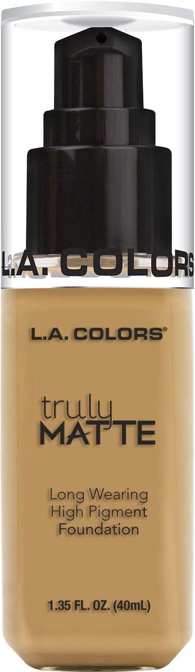 L.A. COLORS Truly Matte Foundation, Golden Beige CLM357 - Image 1