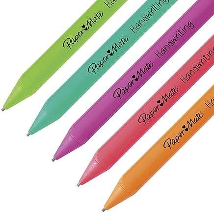 Paper Mate Handwriting Triangular Mechanical Pencil Set with Lead & Eraser Refills, 1.3mm, Fun Barrel Colors, 8 Count (2017484) - Image 4