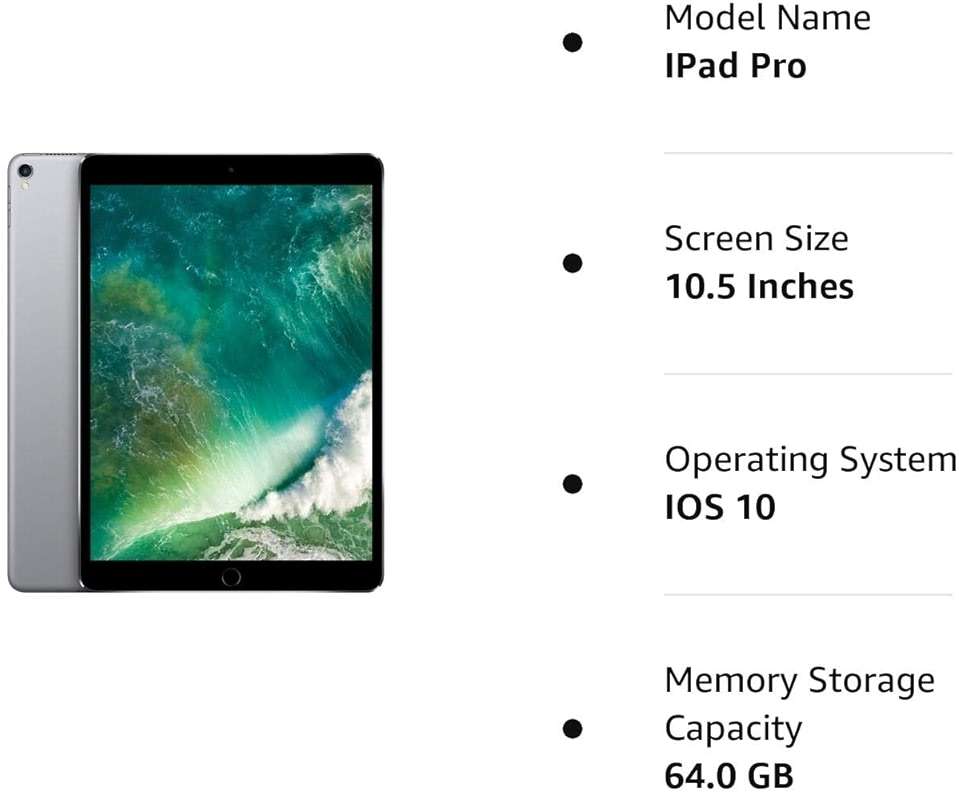 Apple 2017 iPad Pro (10.5-inch, Wi-Fi, 64GB) - Space Gray (Renewed) - Image 7