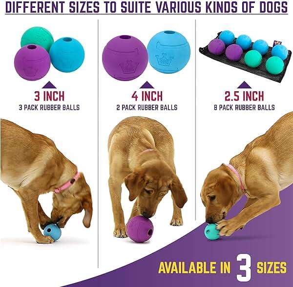 Chew King Fetch Balls Extremely Durable Natural Rubber Toy 2.5 inch, 8-pack (CM-0264-CS01) - Image 3