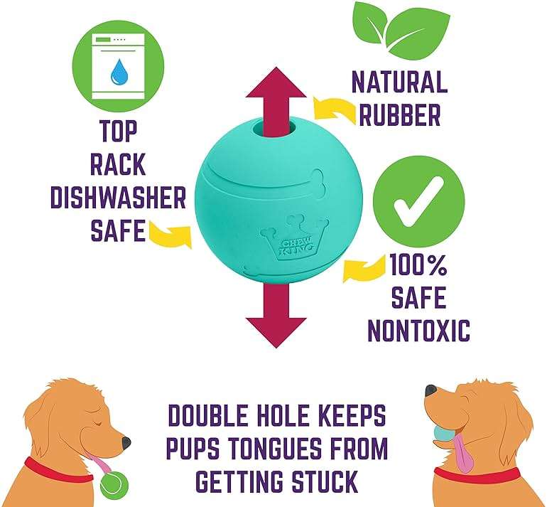 Chew King Fetch Balls Extremely Durable Natural Rubber Toy 2.5 inch, 8-pack (CM-0264-CS01) - Image 5