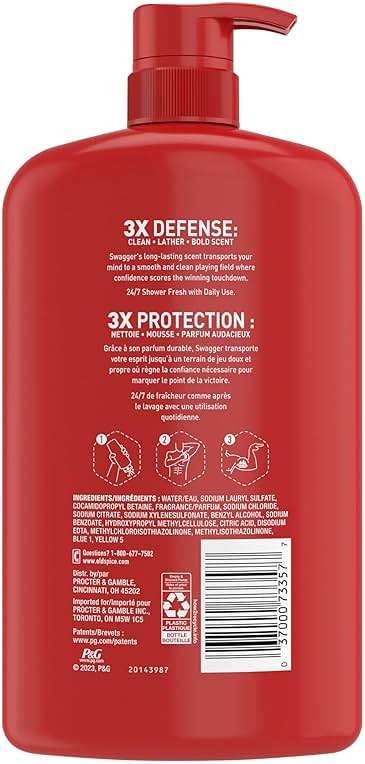 Old Spice Body Wash for Men, 24/7 Shower Fresh with Long Lasting Scent, Refreshing 3X Defense, Red Collection, Swagger with Cedarwood Scent, 33.4 oz (Pack of 4) - Image 11