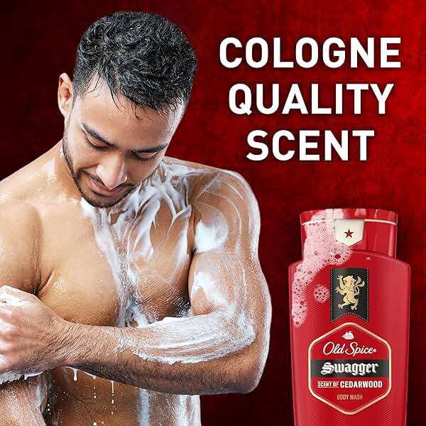 Old Spice Body Wash for Men, 24/7 Shower Fresh with Long Lasting Scent, Refreshing 3X Defense, Red Collection, Swagger with Cedarwood Scent, 33.4 oz (Pack of 4) - Image 7