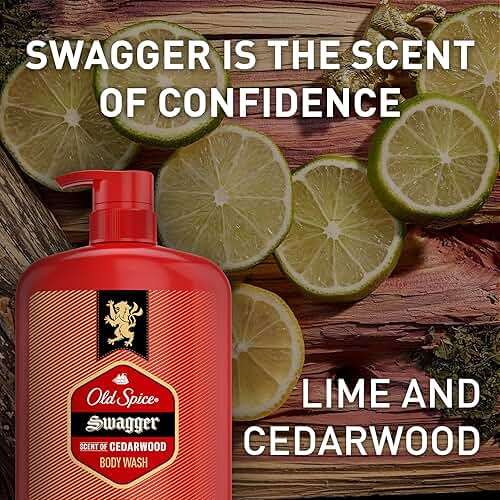 Old Spice Body Wash for Men, 24/7 Shower Fresh with Long Lasting Scent, Refreshing 3X Defense, Red Collection, Swagger with Cedarwood Scent, 33.4 oz (Pack of 4) - Image 8