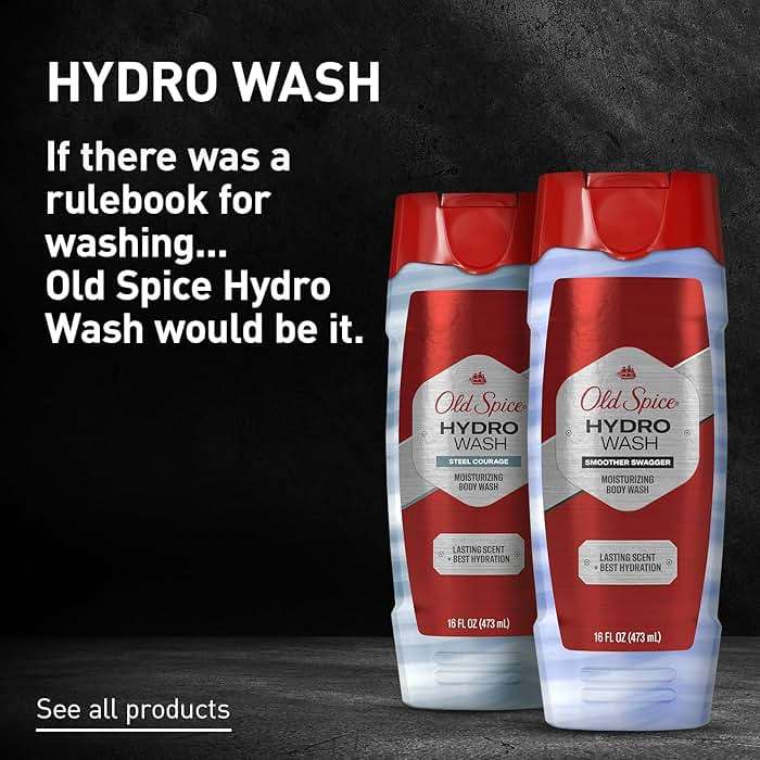 Old Spice Moisturizing Body Wash for Men, Hydro Wash, 2-in-1 Long Lasting Scent & Deep Hydration, 24/7 Shower Fresh, Smoother Swagger Scent, 16 oz (Pack of 4) - Image 11