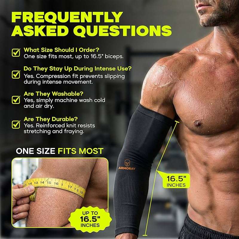 ARMORAY Arm Sleeves for Men and Women - UV Sun Protection Cooling Compression - Tattoo Cover Up Sleeve for Daily Wear & Work - Image 8