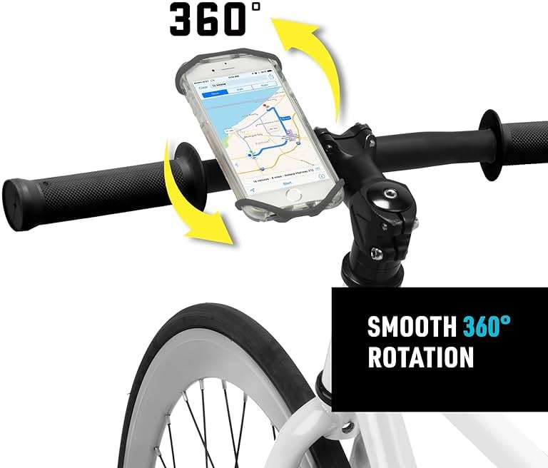 Nite Ize Wraptor Rotating Smartphone Bar Mount - Universal Cell Phone Holder for Bikes, Carts & Strollers - 360-Degree Rotation - Secure Hold on Rough Terrain - Handlebar & Stem Mount - Image 3