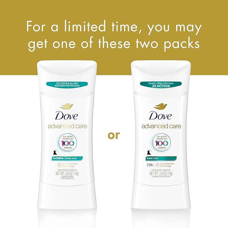 Dove Advanced Care Antiperspirant Deodorant for Women Sheer Cool 72 hour sweat and odor protection 2.6 oz - Image 3