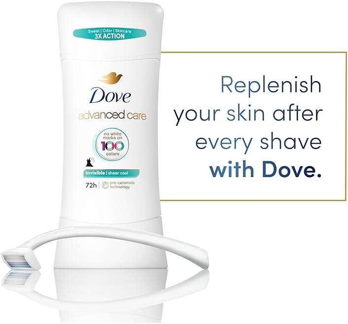 Dove Advanced Care Antiperspirant Deodorant for Women Sheer Cool 72 hour sweat and odor protection 2.6 oz - Image 4
