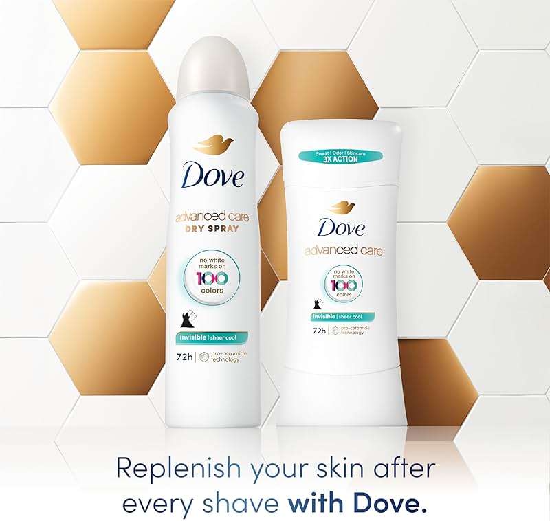 Dove Advanced Care Antiperspirant Deodorant for Women Sheer Cool 72 hour sweat and odor protection 2.6 oz - Image 5