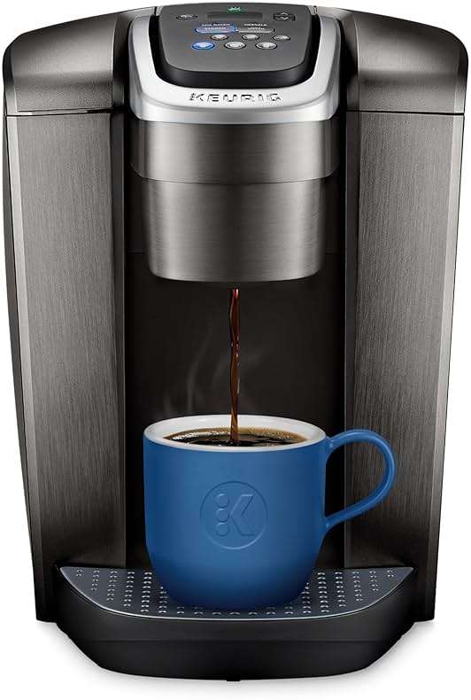Keurig K-Elite Single Serve K-Cup Pod Coffee Maker, with Strength and Temperature Control, Iced Coffee Capability, 8 to 12oz Brew Size, Programmable, Brushed Slate - Image 1