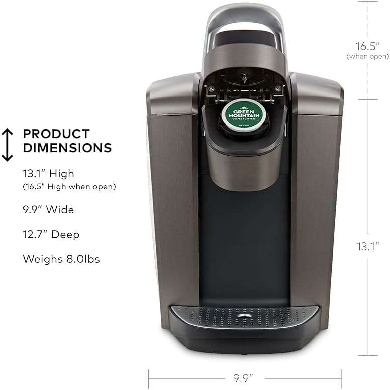 Keurig K-Elite Single Serve K-Cup Pod Coffee Maker, with Strength and Temperature Control, Iced Coffee Capability, 8 to 12oz Brew Size, Programmable, Brushed Slate - Image 2