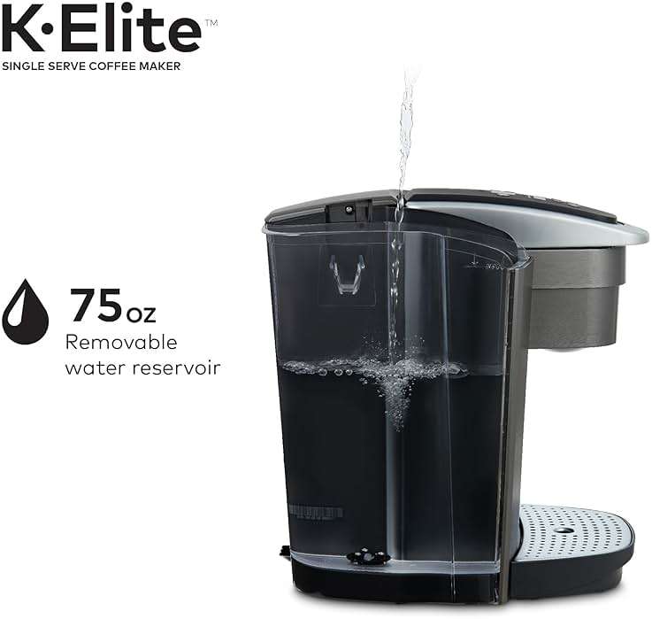 Keurig K-Elite Single Serve K-Cup Pod Coffee Maker, with Strength and Temperature Control, Iced Coffee Capability, 8 to 12oz Brew Size, Programmable, Brushed Slate - Image 13