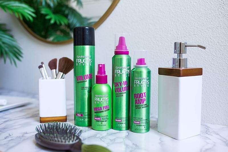 Garnier Fructis Sky-Hi Volume Hairspray, Anti-Humidity Volumizing Spray With Bamboo Extract, Provides 24-Hour of Flexible Hold and Frizz Control, 8.25 oz, 2 Count (Packaging May Vary) - Image 4
