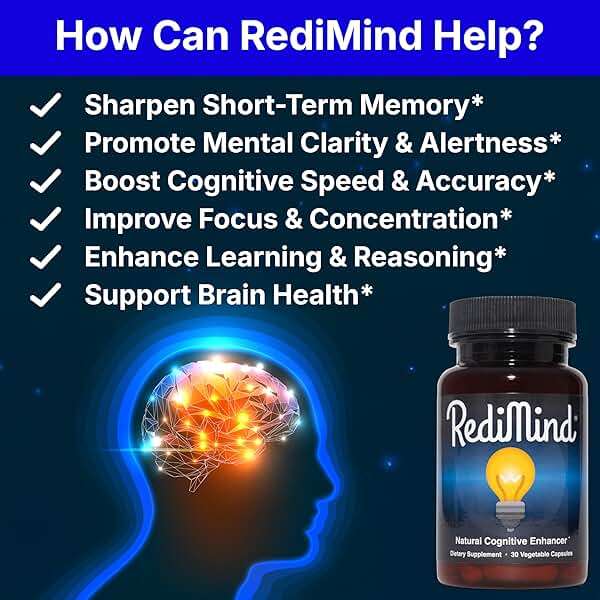 RediMind - Natural Cognitive Enhancement Supplement Capsule - Non-GMO, Vegan, Gluten-Free - Image 2